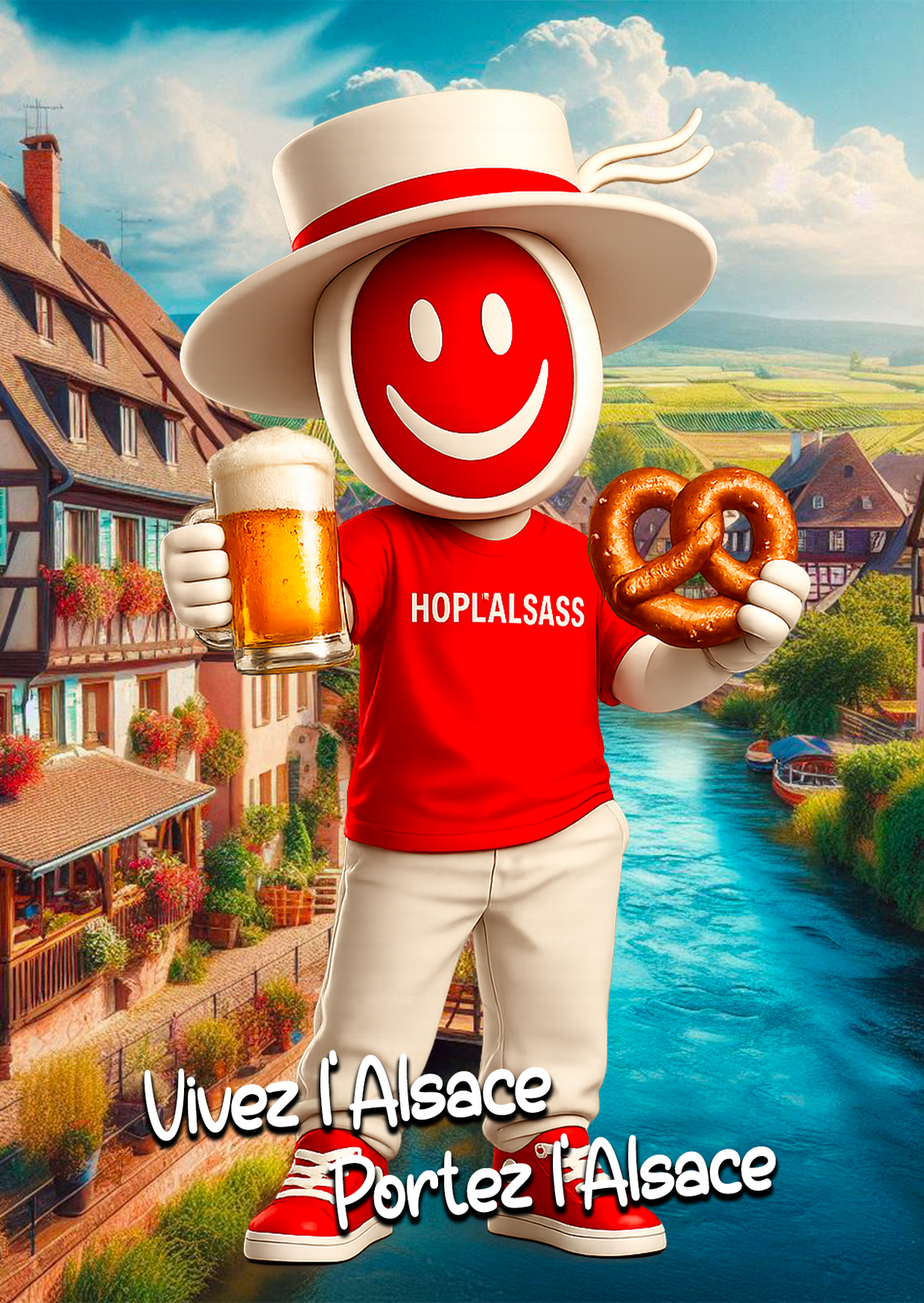 Carte Postale Mascottez vivez l'Alsace