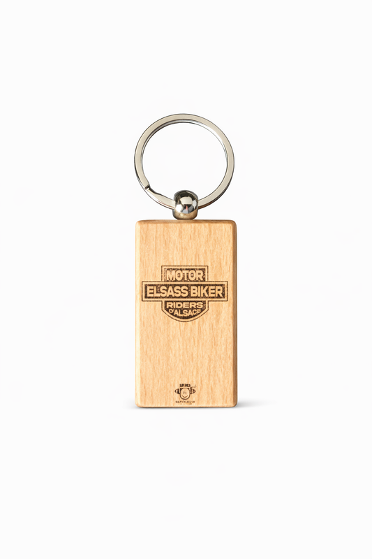 Porte clé bois MOTOR ELSASS BIKER