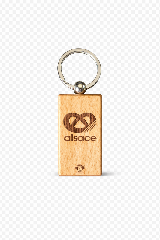 Porte clé bois Alsace