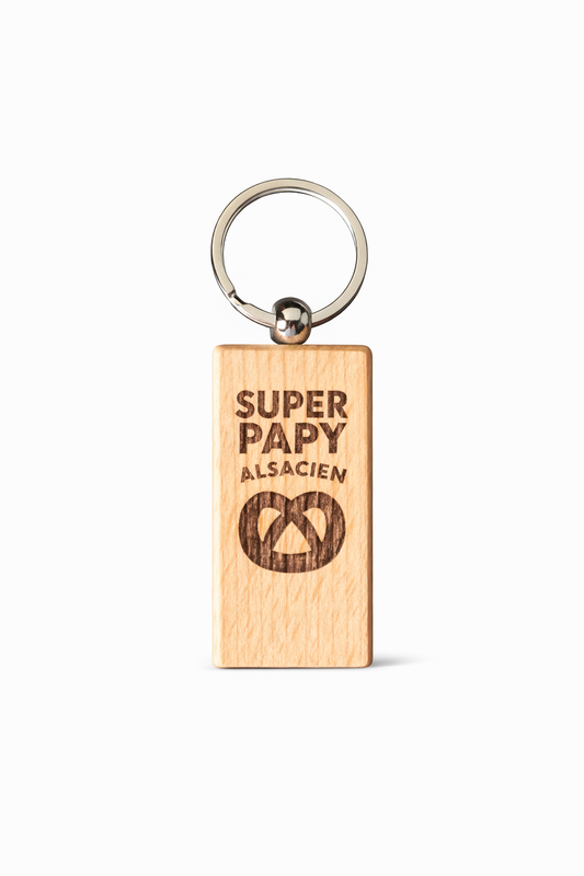 Porte clé bois SUPER PAPY