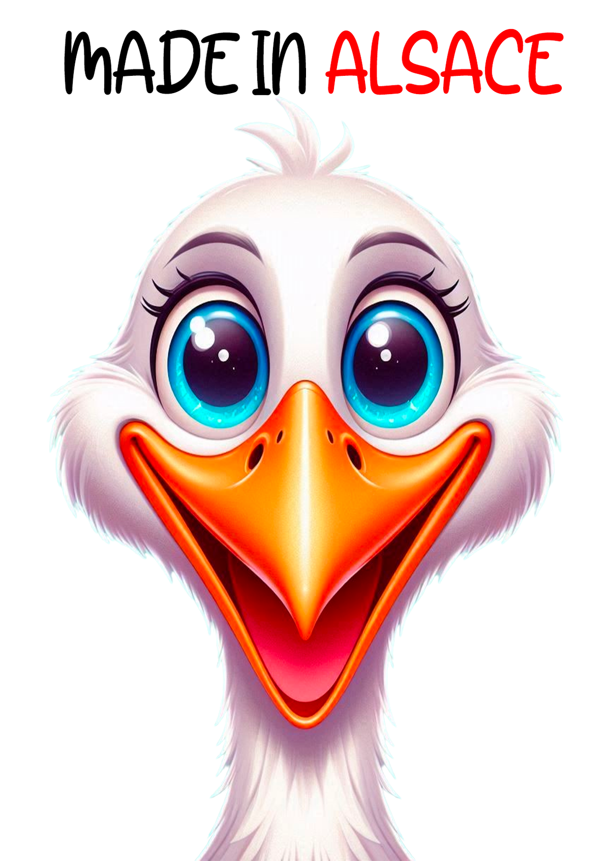 Carte postale Cigogne Made in Alsace