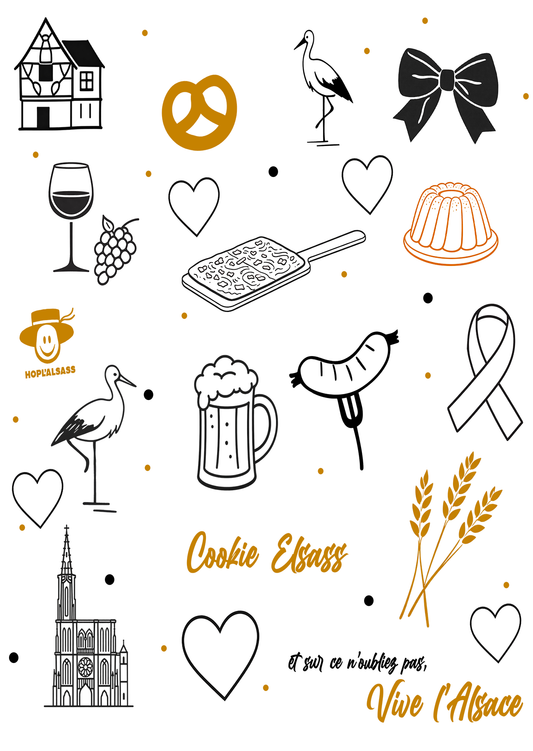 Carte Postale Vive l'Alsace by Cookie Elsass