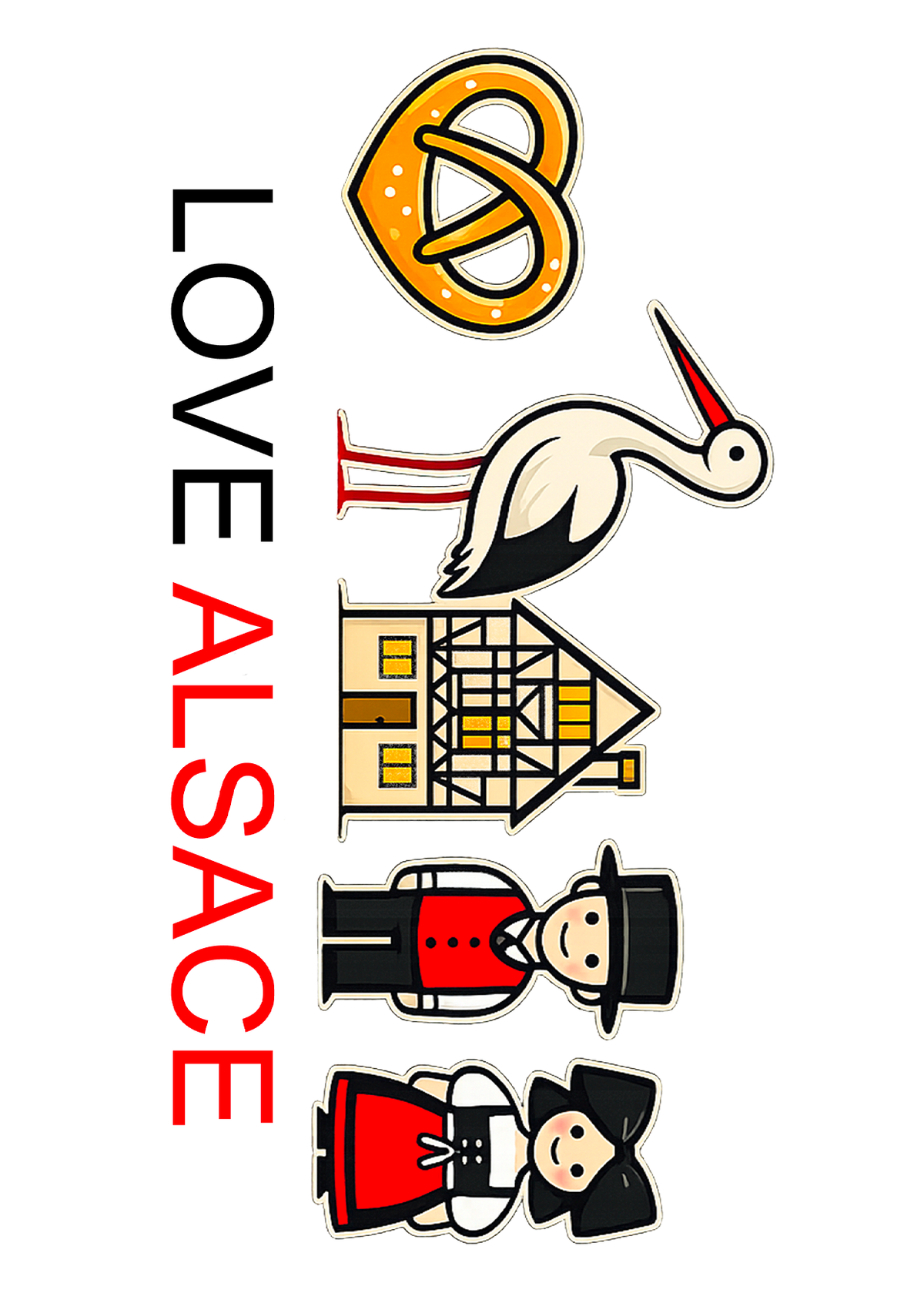 Carte postale Love Alsace