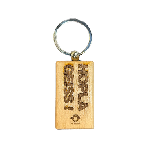 Porte clé en bois HOPLA GEISS