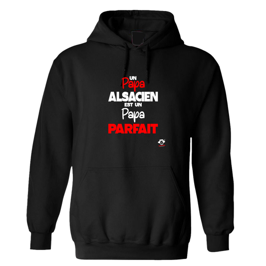 Sweat à capuche Un Papa alsacien est un papa parfait