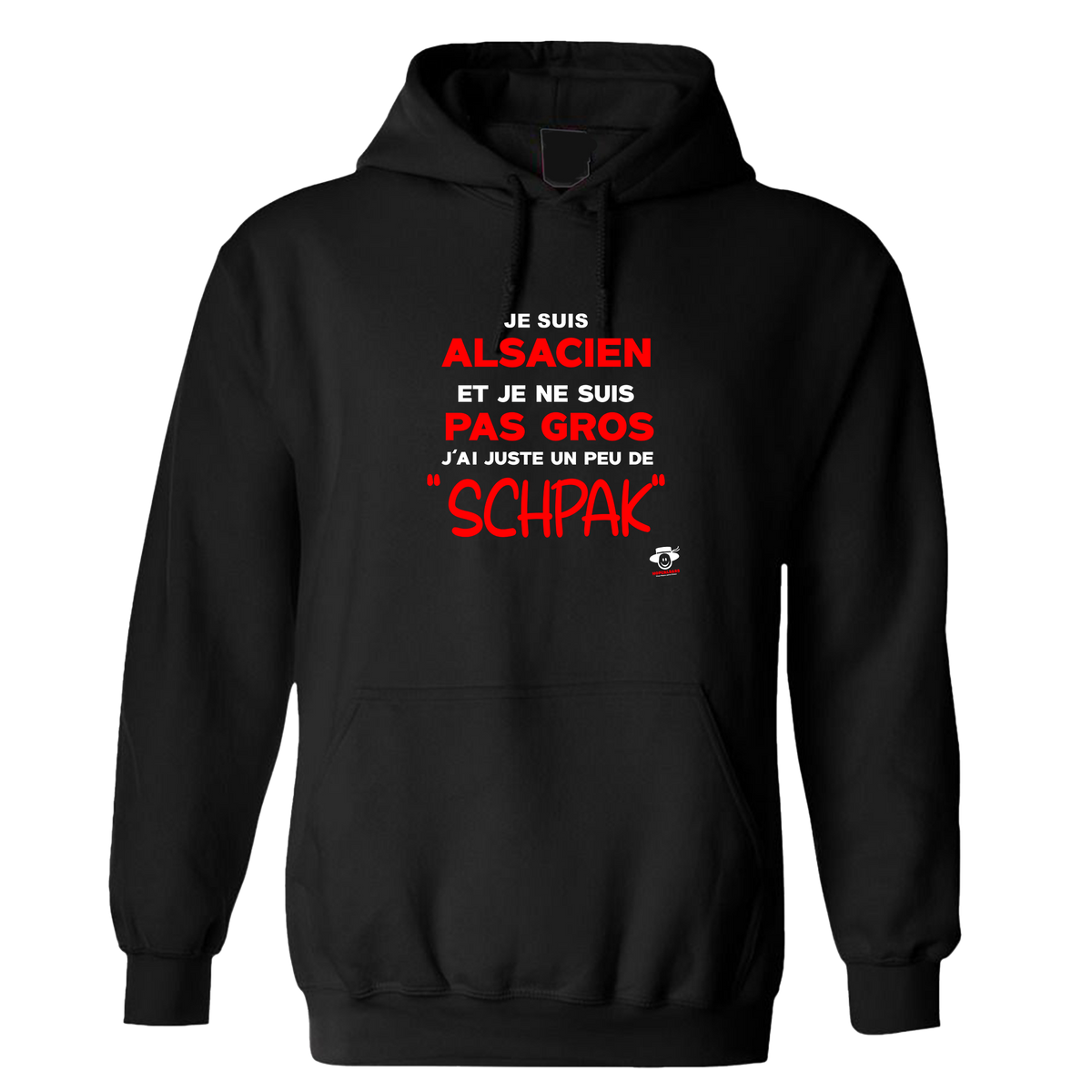 Sweat à capuche Je suis Alsacien et je ne suis pas Gros